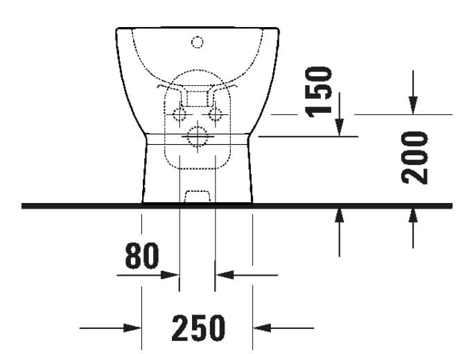 Керамическое напольное биде с переливом Duravit D-Code ARCH-00090917 - Вид №3