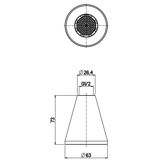 Круглая душевая головка из нержавеющей стали Quadrodesign FFQT ARCH-00117398 - Вид №4