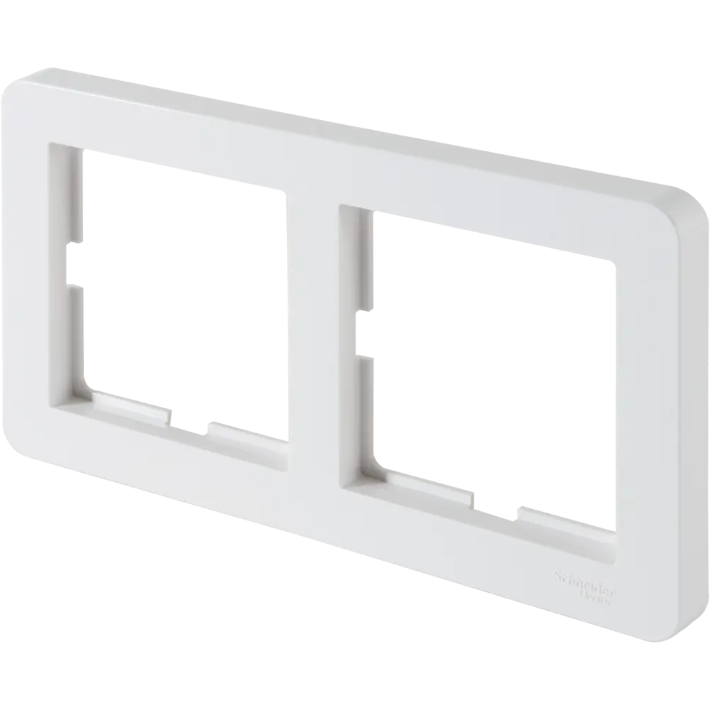 Systeme Electric W59 Deco - двухместная рамка для розеток и выключателей белого цвета 82593331 STLM-0030824 - Вид №2