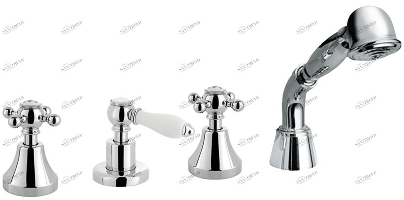 Fir Italia Комплект для ванны с ручным душем на 4 отверстия Melrose 22 2247422