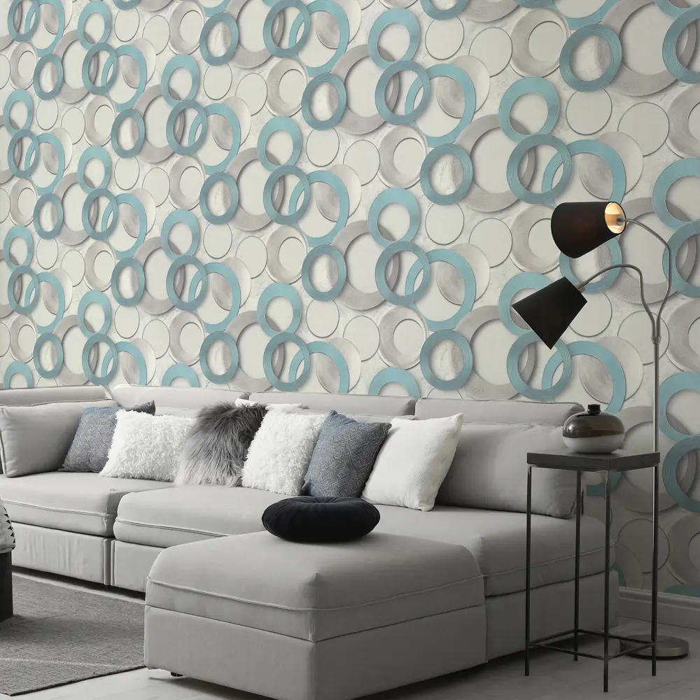 Обои флизелиновые Wall Decor Турин зеленые 1.06 м 75156-17 85310435 STLM-2072057 - Вид №3