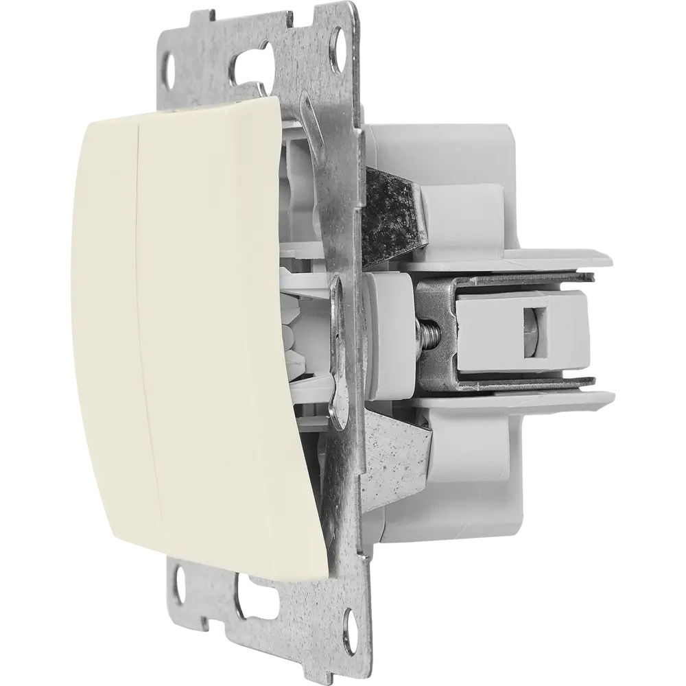 Выключатель GUSI Electric двухклавишный бежевый для скрытого монтажа 83864218 Ugra STLM-0045155 - Вид №4
