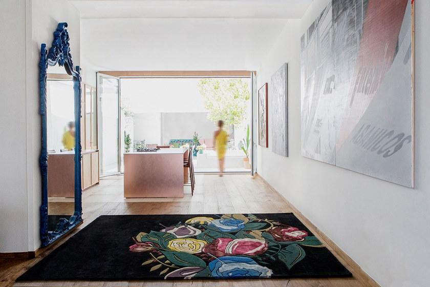 NOW Carpets Коврик ручной работы с цветочным рисунком из бамбукового шелка и шерсти Bloom sun-id-1387809 - Вид №4