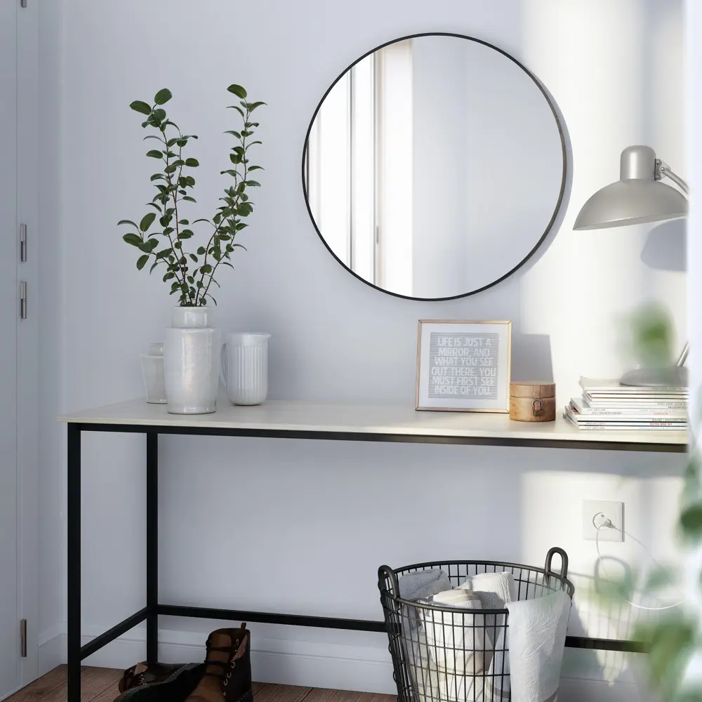 Зеркало круглое INSPIRE Circle - серебристая элегантность 51 см 82143135 STLM-0020314 - Вид №12