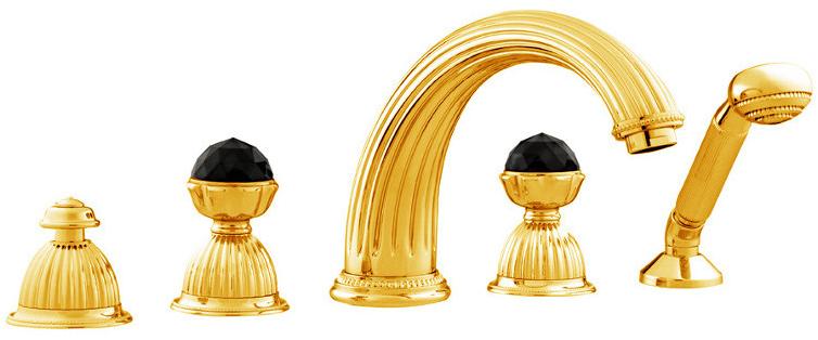 Bronces Mestre Комплект для ванны с 5 отверстиями, украшенный кристаллами swarovski® Artica sun-id-1460841 - Вид №2