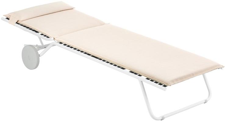 Lafuma Mobilier Складная садовая кушетка из батилина на колесиках Opale Lfm2966 - Вид №2