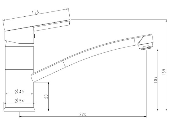 Смеситель для кухни Esko London высокий поворотный LD 519 London LD 519 sun-id-667960 - Вид №1
