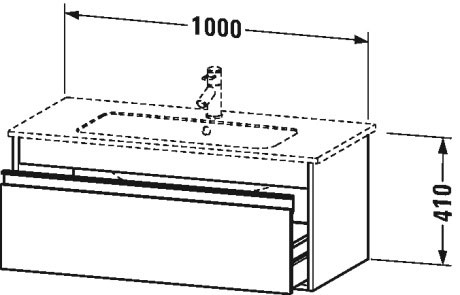 KT642001414 Ketho Тумбочка подвесная Терра, декор Duravit - Вид №1