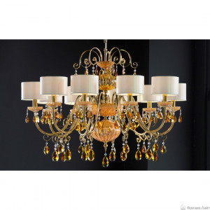 Masiero Antika 10 P16 Oro Antico/P17 Vetro Fume люстра подвесная