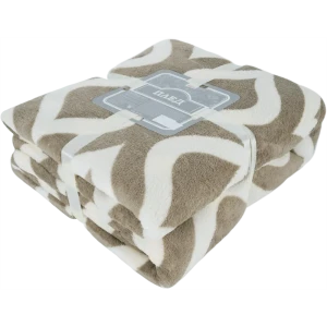 Плед «Бергамо» 200х220 см микрофибра цвет коричневый