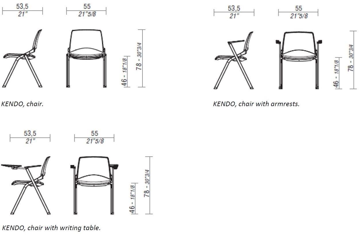 ESTEL GROUP Штабелируемый стул из полипропилена Kendo sun-id-1497087 - Вид №7