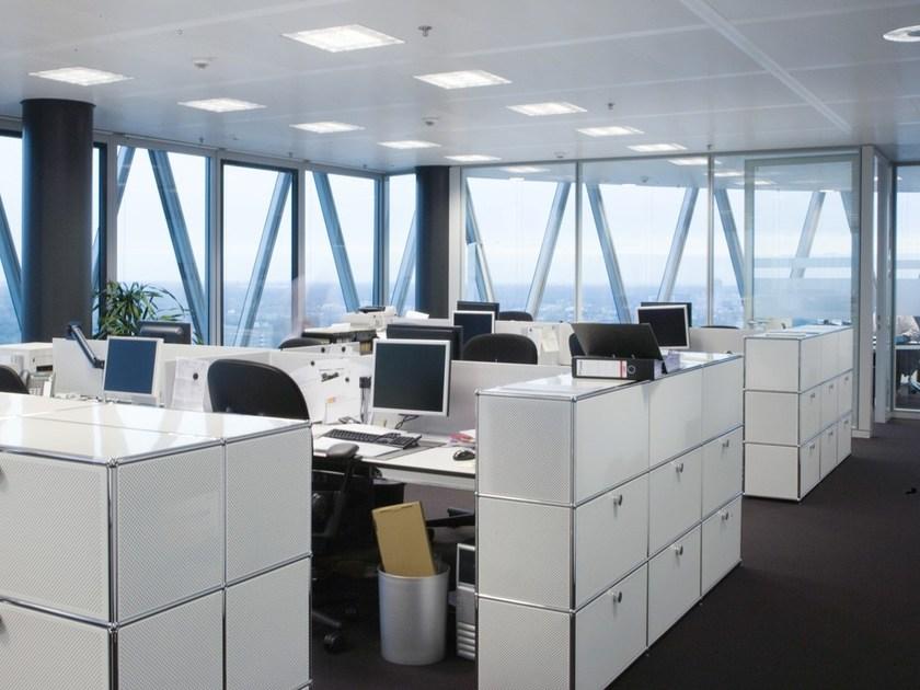 USM Низкомодульный офисный шкаф для хранения из металла Usm haller system sun-id-1380981 - Вид №6