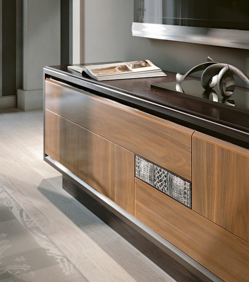 Arte Brotto Низкая деревянная тумба под ТВ с ящиками Segreti S1290 - Вид №3