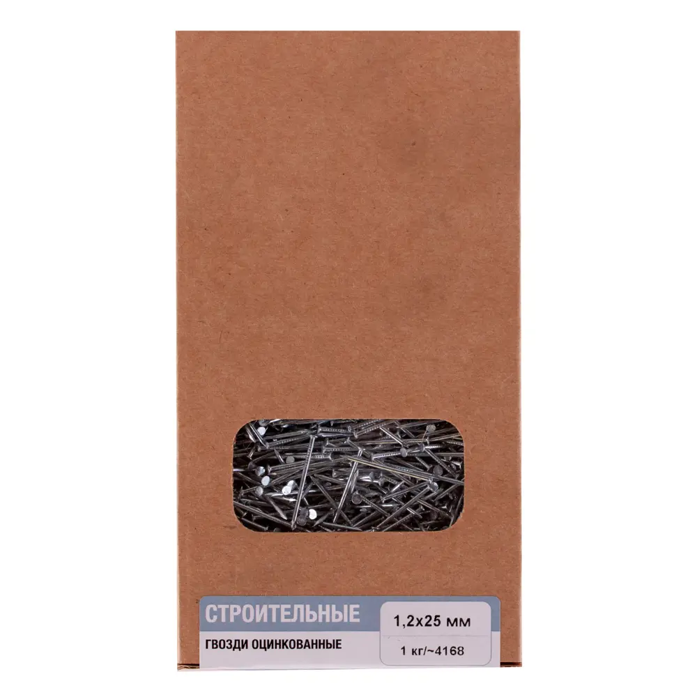 Строительные гвозди оцинкованные 1.2x25 мм, упаковка 1 кг 89387505 Santreyd STLM-1581286 - Вид №1
