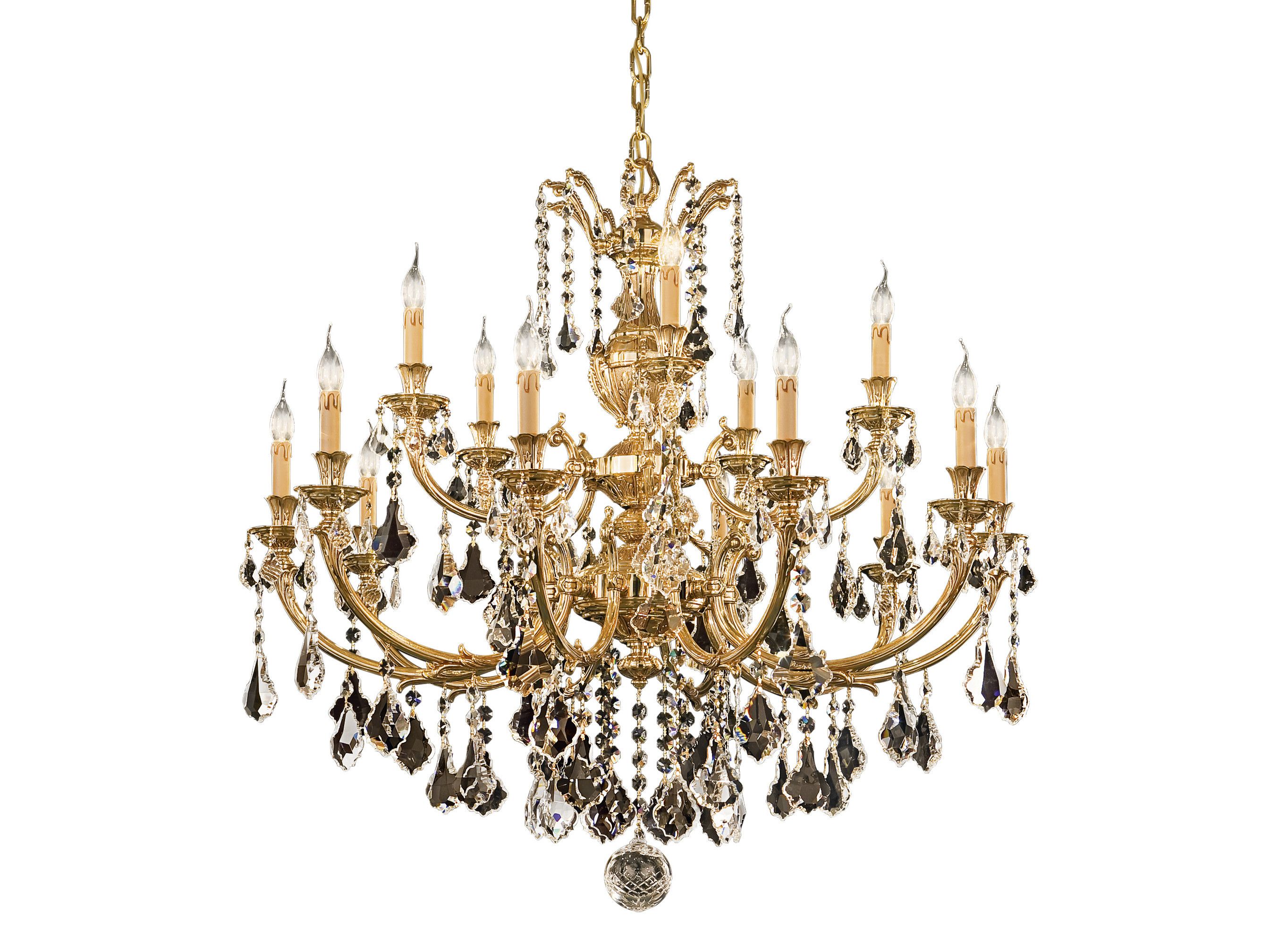 Французская золотая люстра с кристаллами Schoeler Possoni Illuminazione ARCH-00051425 - Вид №1