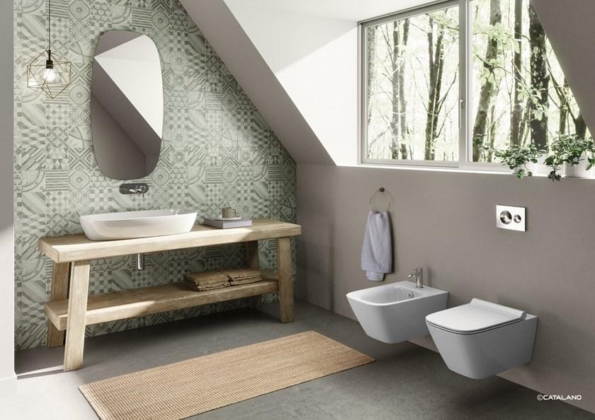 Подвесной унитаз настенный Белый CERAMICA CATALANO Green Италия sun-id-1438239 - Вид №5