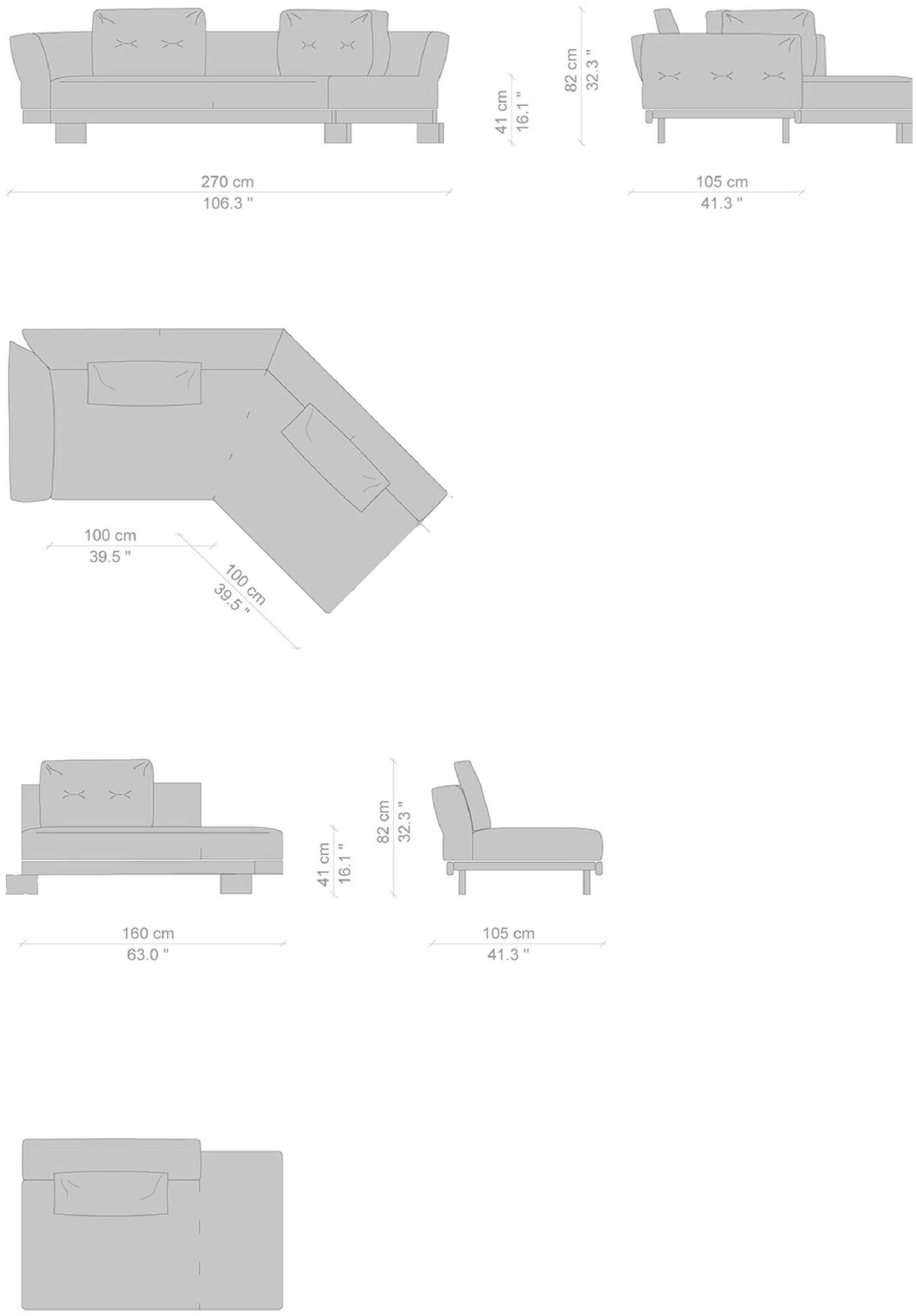 Cassina Модульный модульный диван со съемным чехлом Sengu sun-id-1463927 - Вид №7