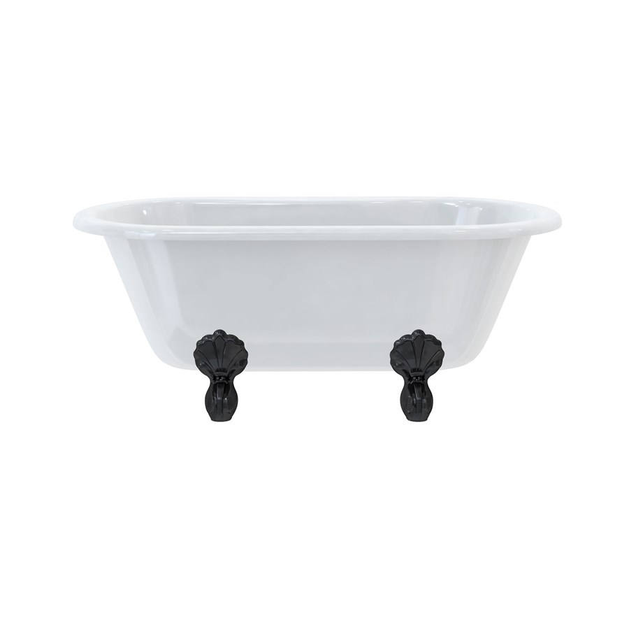 Burlington Двухсторонняя ванна Windsor 150 см с роскошными ножками с ножками Luxury Classic в черном цвете E4 L3B  - Вид №3