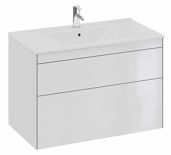 47445 Напольный шкаф IFO Sense для тонкой умывальника с двумя ящиками, Ш = 900 мм, Ш1 = 910 мм, белый - Вид №8