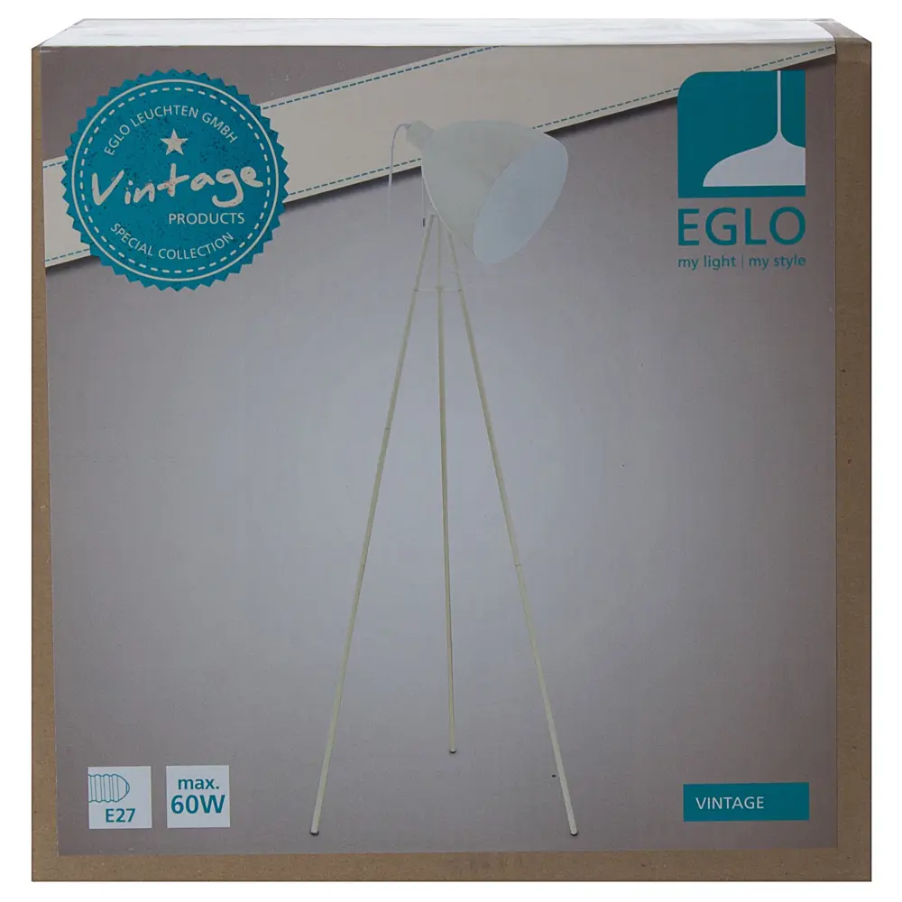 Торшер «Dundee» 1xE27x60 Вт, цвет сталь песочная Eglo STLM-2091092 - Вид №4