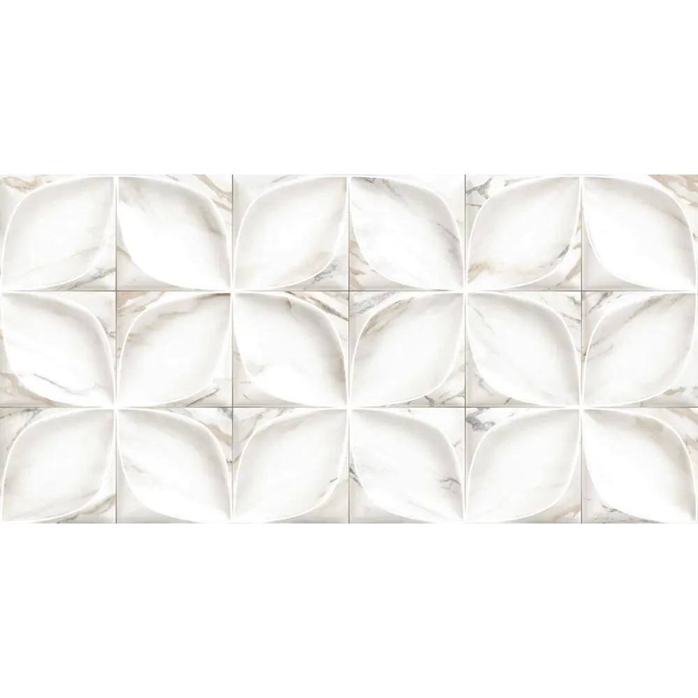Плитка настенная Alma Ceramica Laura 24.9x50 см 1.1205 м² цвет белый 84723439 STLM-2080564