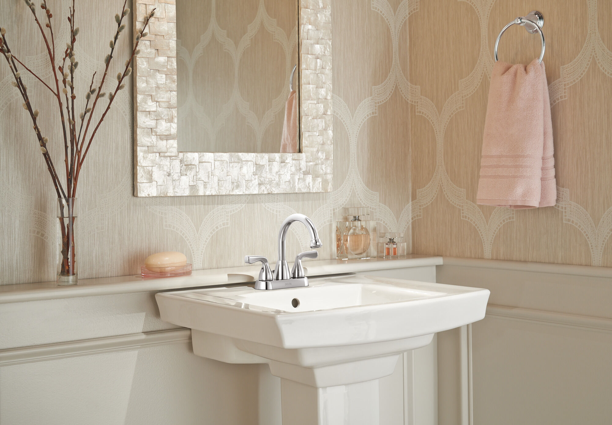 25911LF Смеситель для ванной комнаты с двумя ручками Delta Faucet DELTA Хром - Вид №2