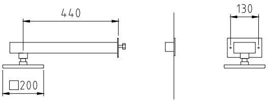 Ama Luxury Shower Настенная лейка душа из нержавеющей стали с держателем sun-id-1495095 - Вид №3