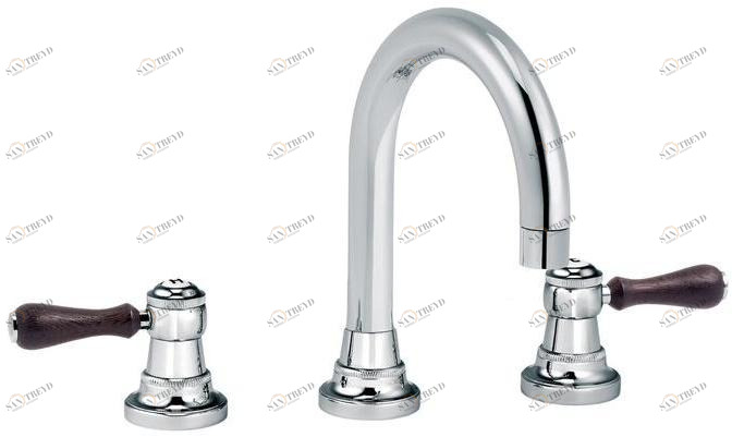 rvb Смеситель для раковины на 3 отверстия 1935 wood 1936.11.46-cc