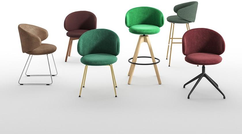 arrmet Табурет из ткани со спинкой и подставкой для ног Belle sun-id-1439132 - Вид №1