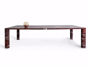 Прямоугольный мраморный стол