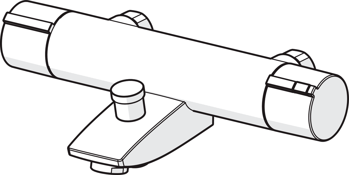 Oras 2875 Cмеситель для ванны и душа 2875 Cubista Хром  - Вид №2