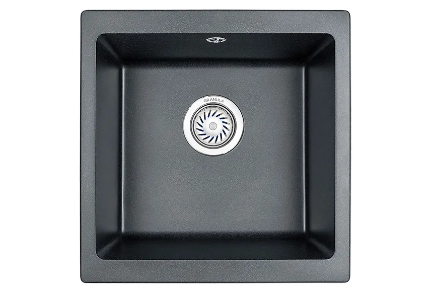 4451, ШВАРЦ (чёрный металлик), кухонная мойка, кварц GRANULA 4451-ST102 - Вид №1