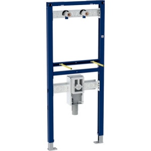 111.477.00.1 Инсталляция Geberit Duofix для раковины, 130 см, настенный смеситель наружного монтажа, с внутристенным сифоном Geberit