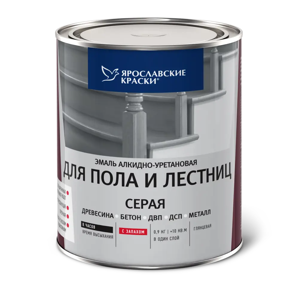 Эмаль для пола и лестниц 0.9 кг цвет серый 18450771 STLM-2084801 Santreyd  - Вид №1