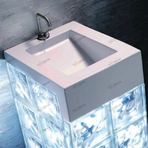 41859 Полувстраиваемая раковина консольная 50 см белая AXA White Stone Santreyd 