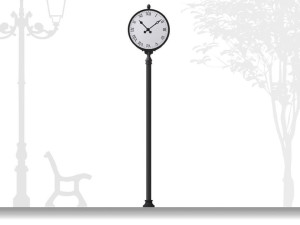 Стальные уличные часы