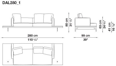 B&B Italia 3-х местный тканевый диван с шезлонгом Dock sun-id-1355318 - Вид №191