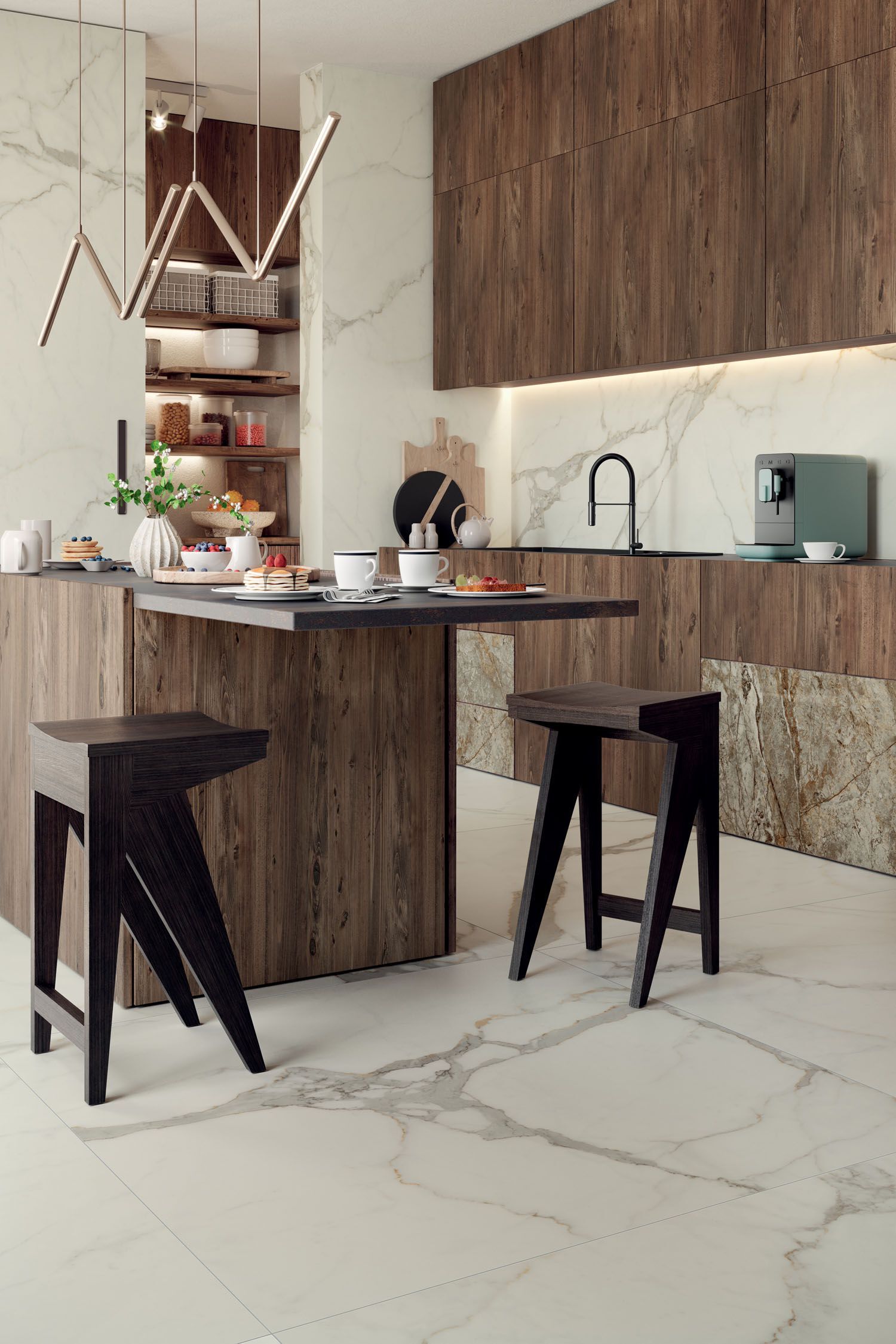 Керамогранит / напольное покрытие из ламинированного керамогранита с мраморным эффектом COTTO D'ESTE Starlight ARCH-00134694 - Вид №5