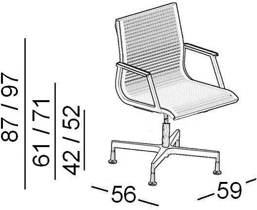 Luxy Офисный стул с 4-мя спицами Nulite sun-id-1432041 - Вид №4
