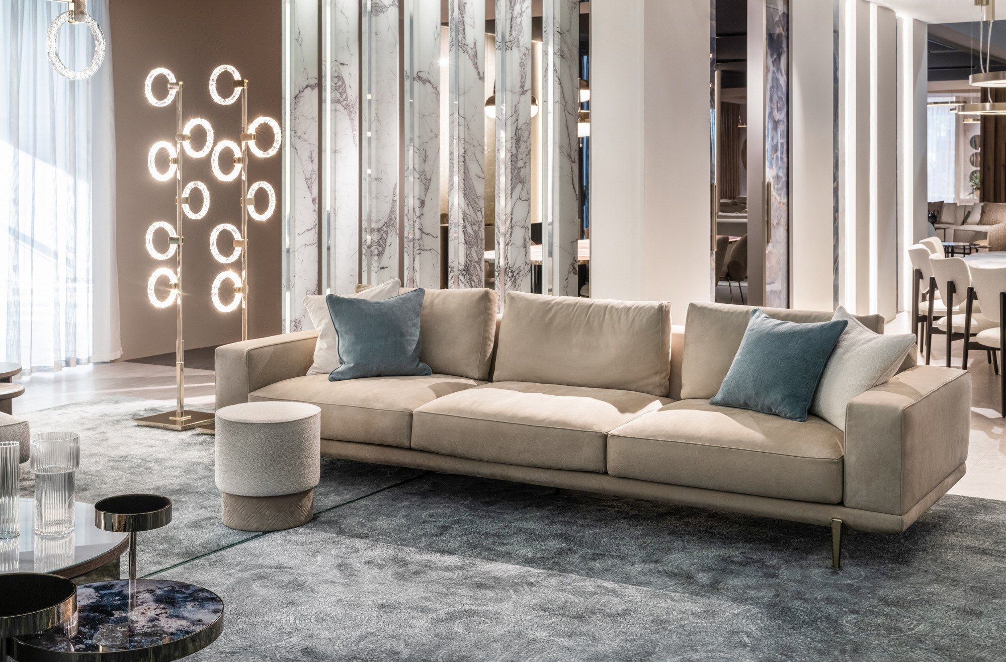 Металлический и метакрилатный светодиодный торшер Sicis Polo ARCH-00000512 - Вид №1