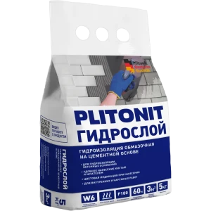 Гидроизоляция Plitonit Гидрослой 5кг