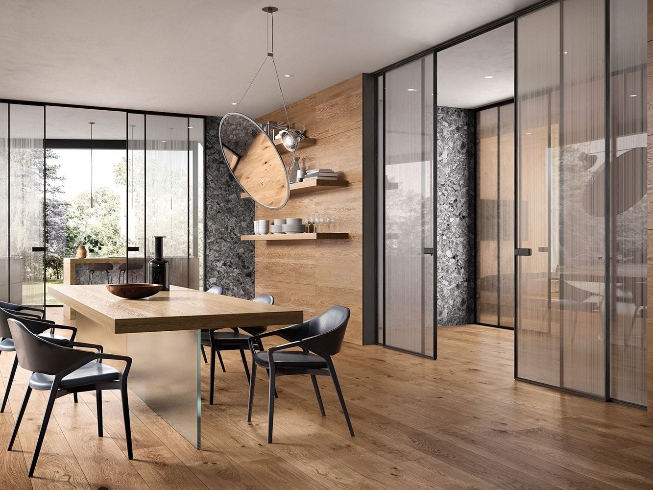 Раздвижные двери из стекла и алюминия GIDEA G-Like ARCH-00042864 - Вид №11