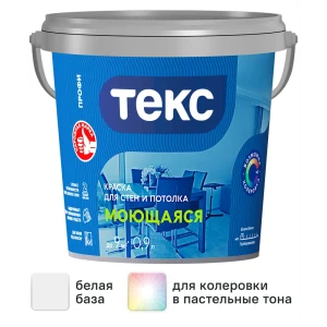 Краска интерьерная Текс Профи белая база A 0.9 л 88243184 STLM-2020902