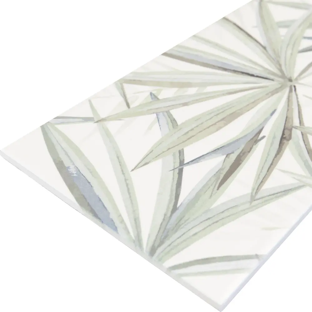 Декор настенный LB Ceramics Моана 19.8x39.8 см матовый цвет бело-зеленый 85882308 STLM-2150275 - Вид №2