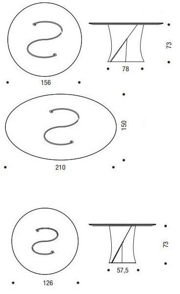 MDF Italia Круглый хрустальный стол sun-id-1463531 - Вид №3