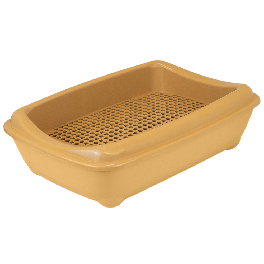 ПР0058896 Туалет для кошек с рамкой-сеткой, глубокий (под наполнитель) 43х30х12см, бежевый ZooM 