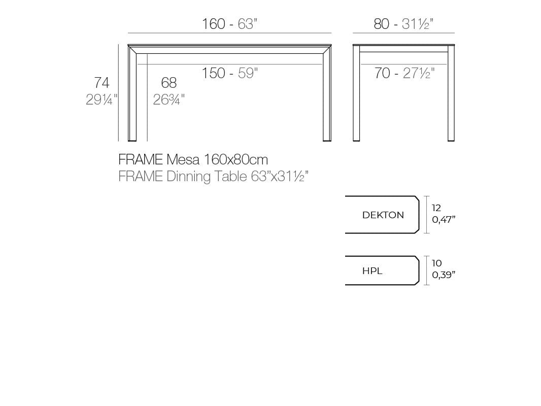Полиэтиленовый садовый стол Vondom рамка ARCH-00127028 - Вид №6