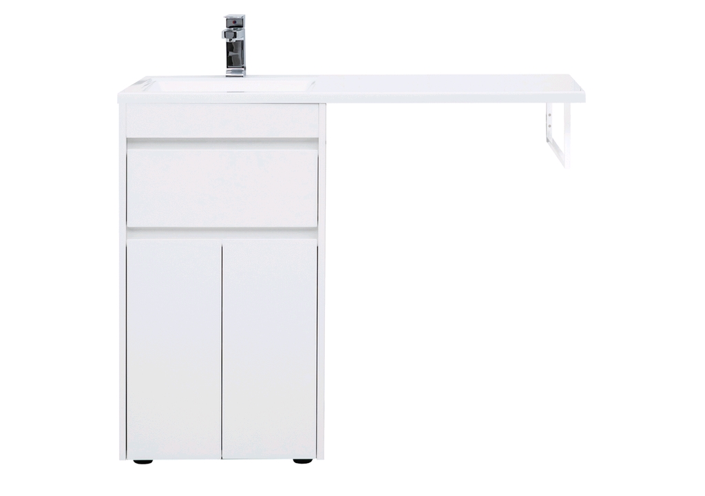 Тумба с раковиной Aquanet Токио 110 L белый (напольная, 1 ящик, 2 дверцы) 0023774400235497 - Вид №11