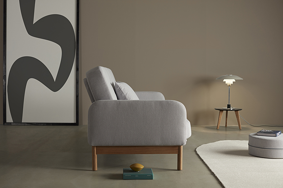 Диван Ronia с матрасом Comfort Spring Button, ножками из дуба и защитным чехлом, светло-серый Innovation Living RONIA517 - Вид №3