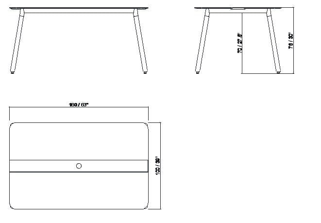 Прямоугольный садовый стол HPL MAMAGREEN Daisy ARCH-00107332 - Вид №4